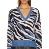 Abstract V Neck Sweater