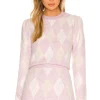Casey Lurex Argyle Sweater