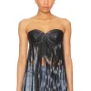 Dutton Faux Leather Top