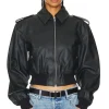 Dylan Faux Leather Bomber Jacket