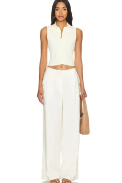Esti Sleeveless Polo Vest Top
