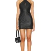 Jessa Faux Leather Mini Dress