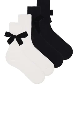 Jocelyn Bow Socks 2 Pack