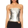 Mercury Faux Leather Top