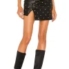 Valletta Leather Mini Skirt