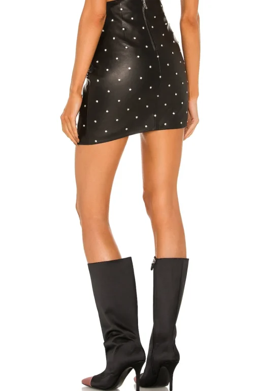 Valletta Leather Mini Skirt