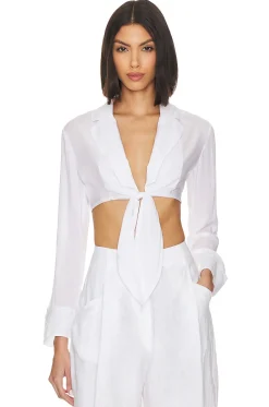 x Jetset Christina Noemi Cropped Beach Shirt